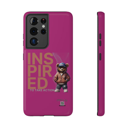 Phone Cases - HME Logo Bear, Inspired to take action Pink