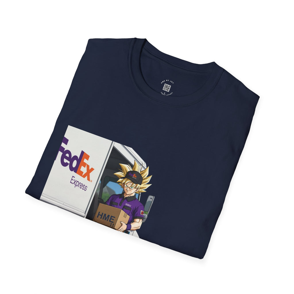 Anime Crossover Unisex T-Shirt - Dragon Ball Z working for FedEx Express