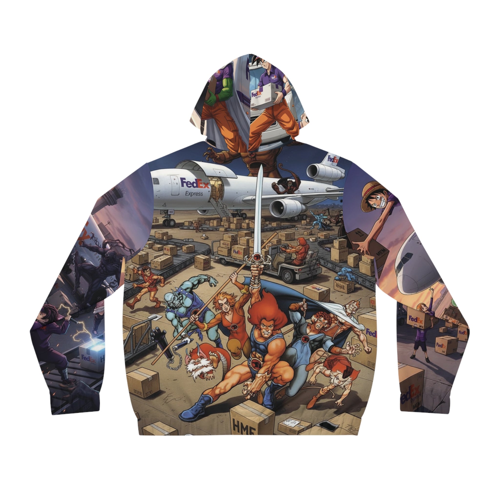 Full-Zip Hoodie - Classic Anime and Cartoon FedEx Design