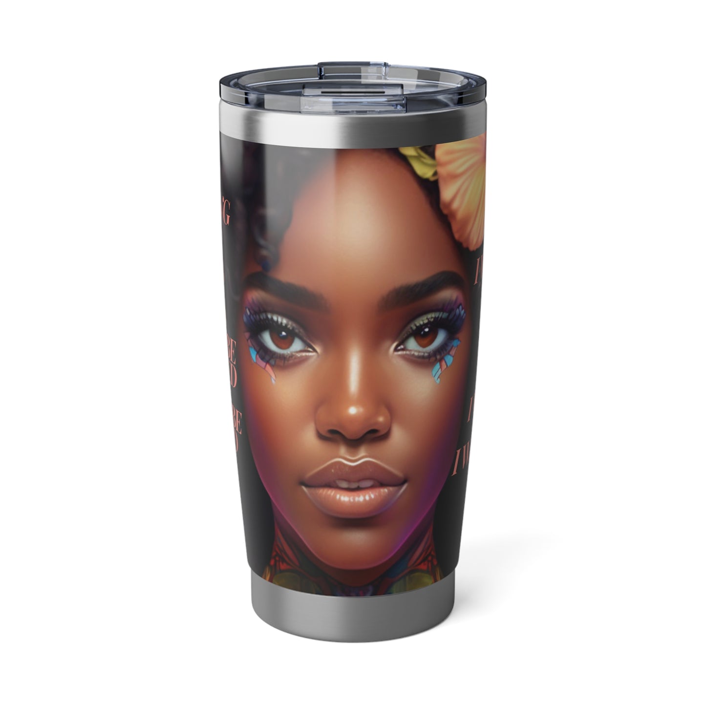 Empowered Black Woman Travel Mug - Ahnye's Melanin Collection 20oz Tumbler