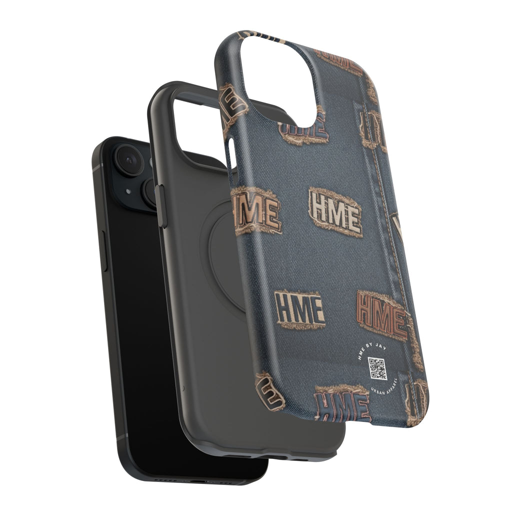 Phone Case Stressed Denim HME Patches Impact-Resistant