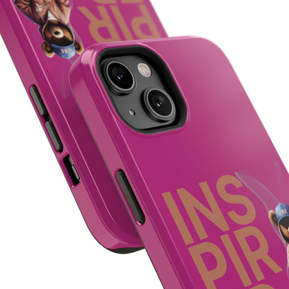 Phone Cases - HME Logo Bear, Inspired to take action Pink