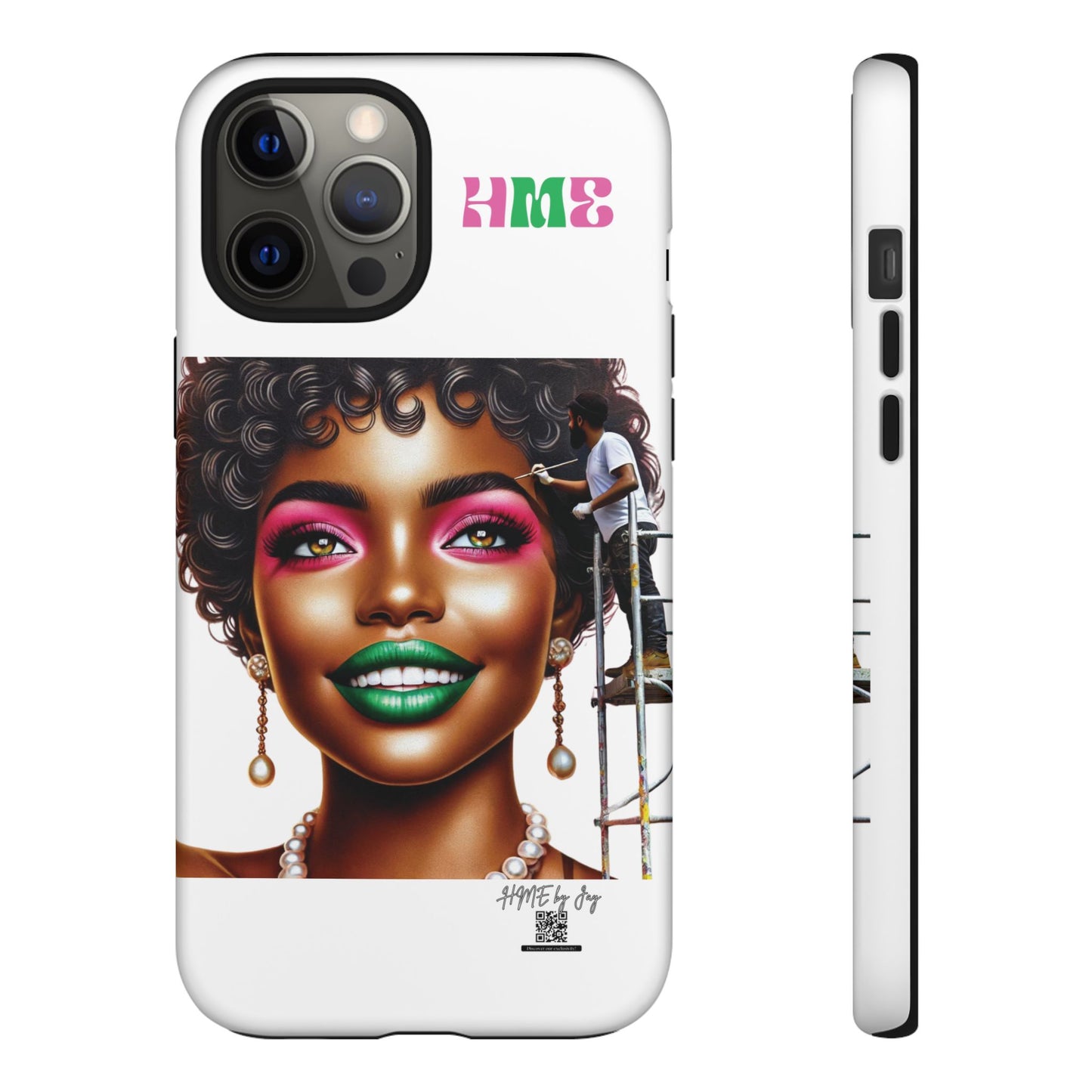 Phone Case - Ahnye's Melanin Collection Devine 9, AKA creation of beauty (White)