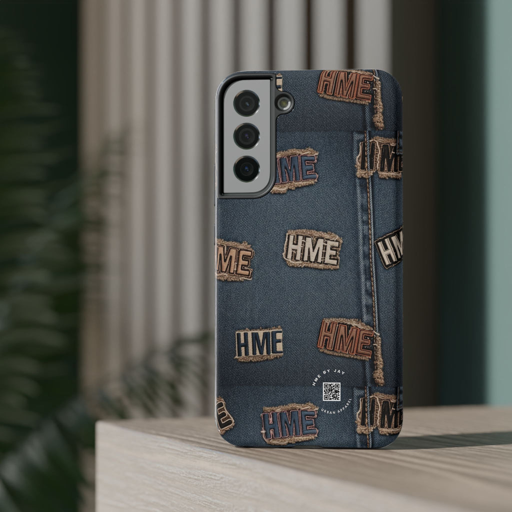Phone Case Stressed Denim HME Patches Impact-Resistant