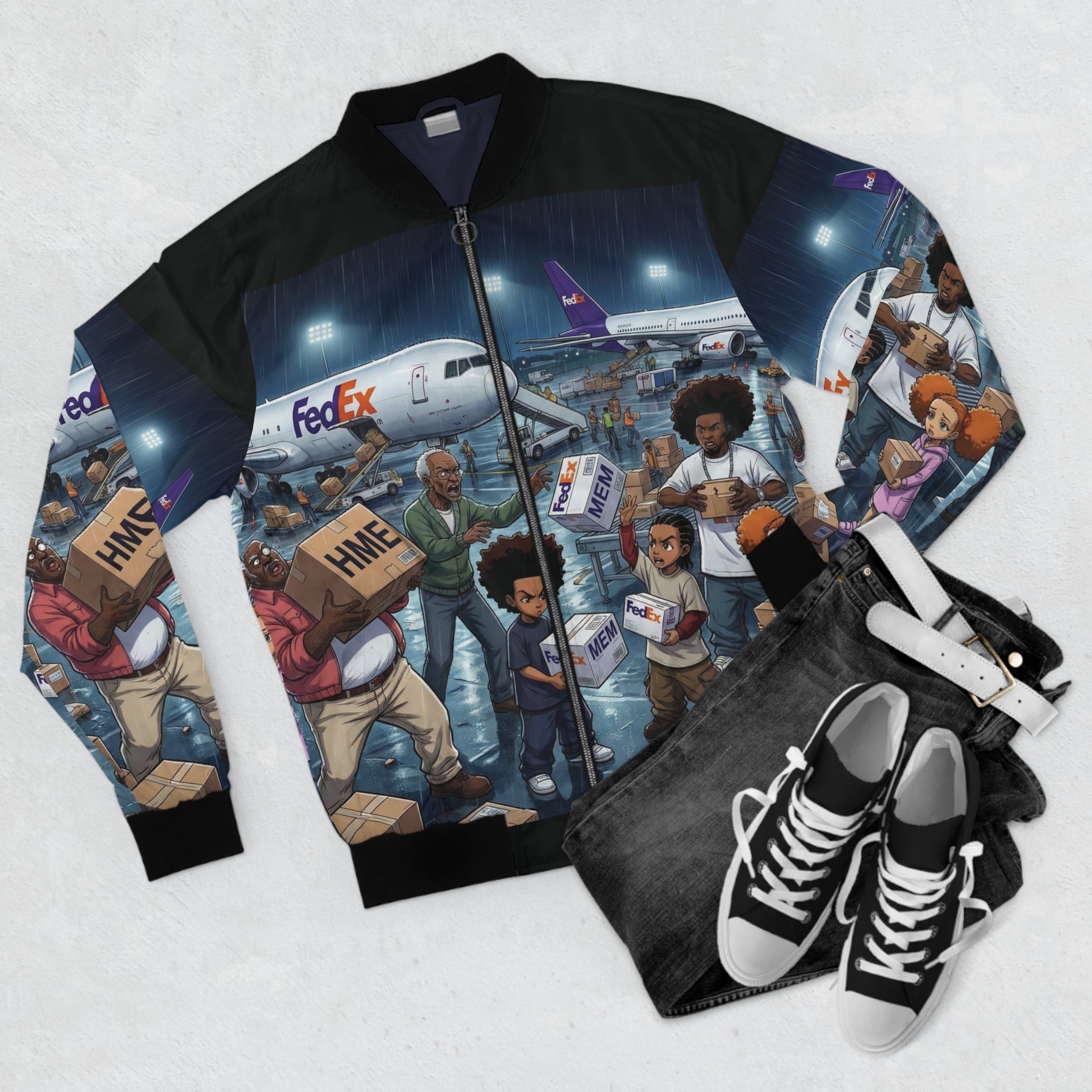 Boondocks x FedEx Crossover Bomber Jacket