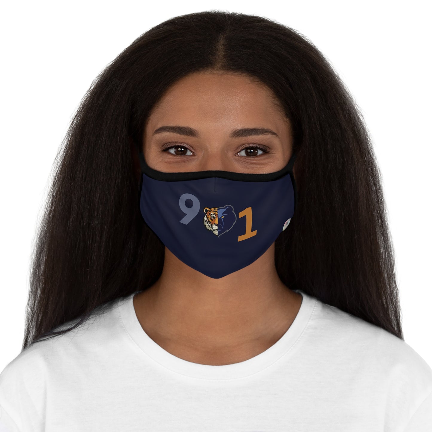 Rep Yo City Memphis Dark Navy Blue Fitted 2 layer Polyester Face Mask