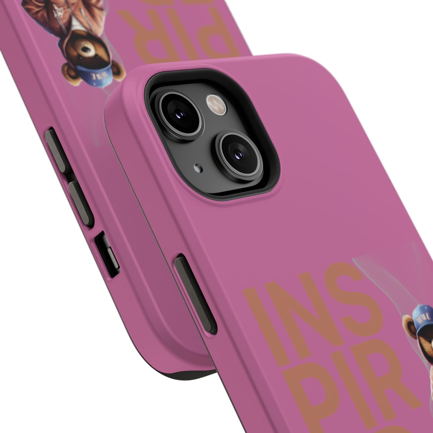 Phone Cases - HME Logo Bear, Inspired to take action light pink