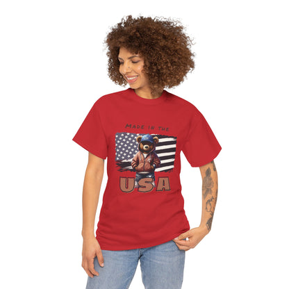 HME Bear Logo Made in the USA Unisex Heavy Cotton Tee