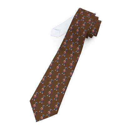 HME Bear Logo Brown Collection Necktie