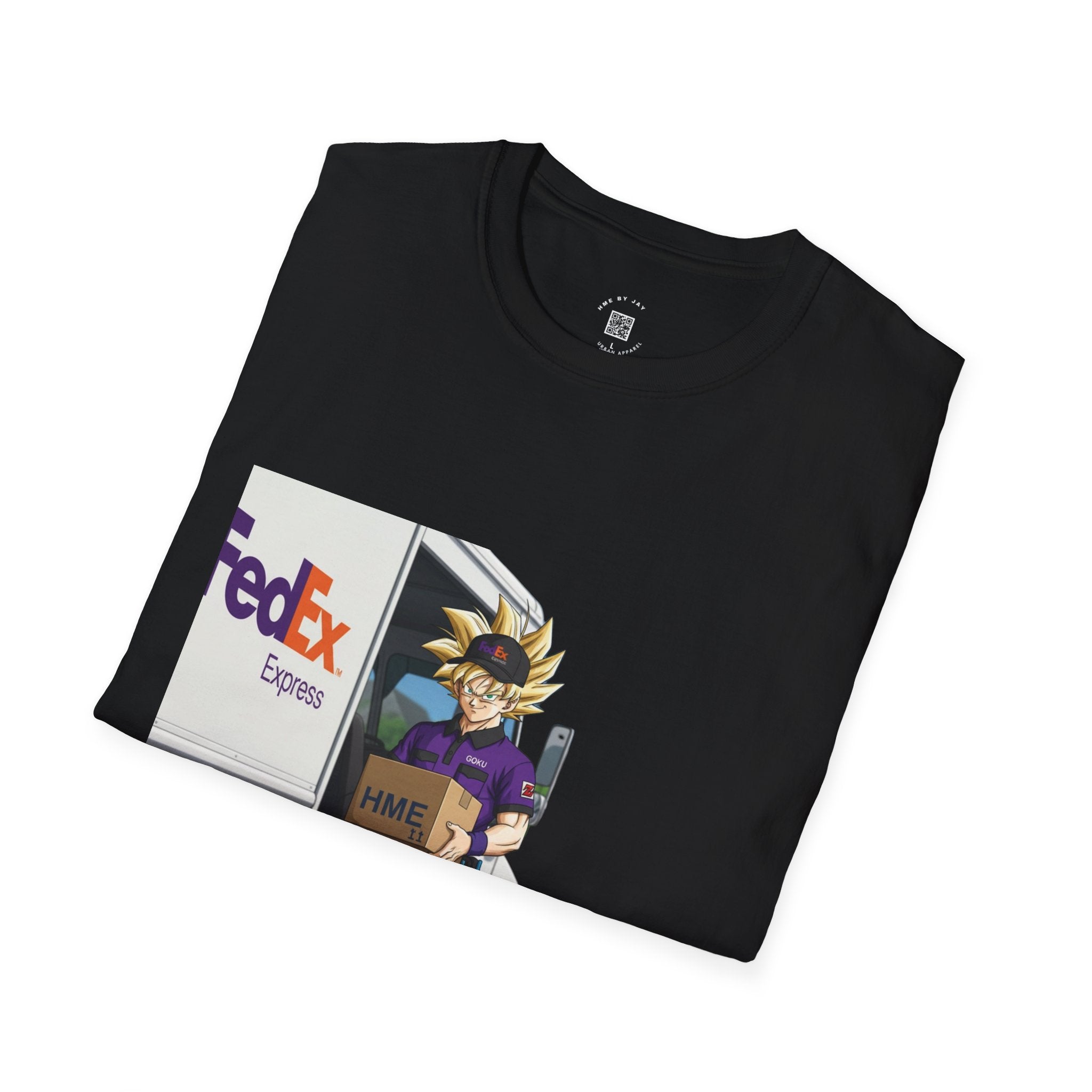 Anime Crossover Unisex T-Shirt - Dragon Ball Z working for FedEx Express