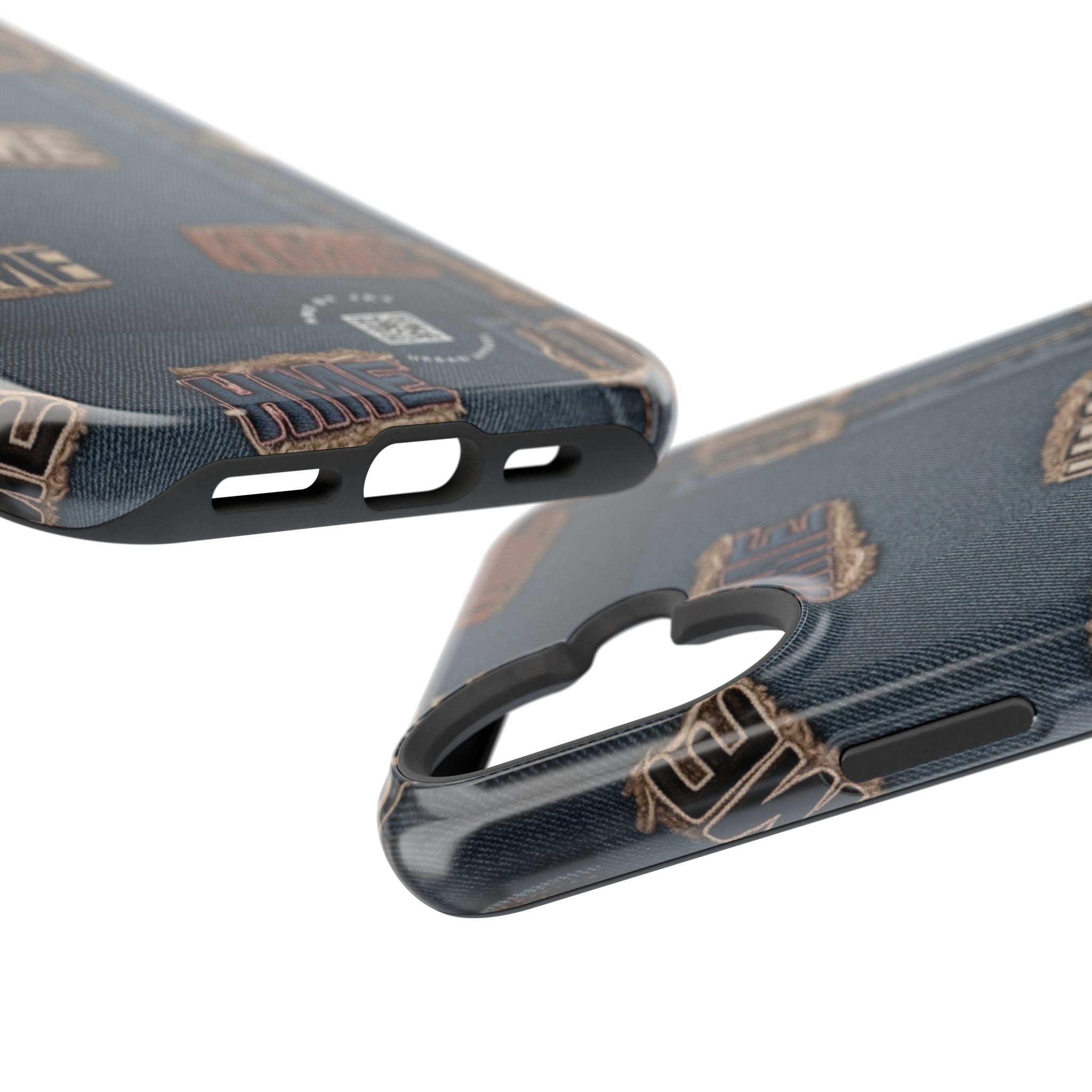 Phone Case Stressed Denim HME Patches Impact-Resistant
