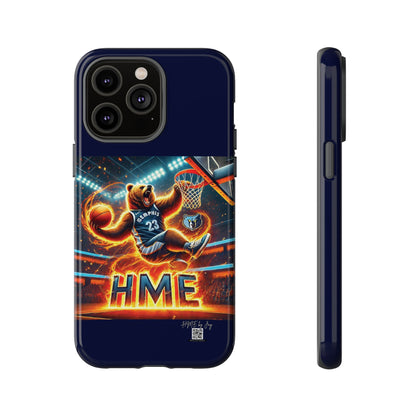 Phone Cases - Memphis Grizzlies Bear Dunkin on Fire Design