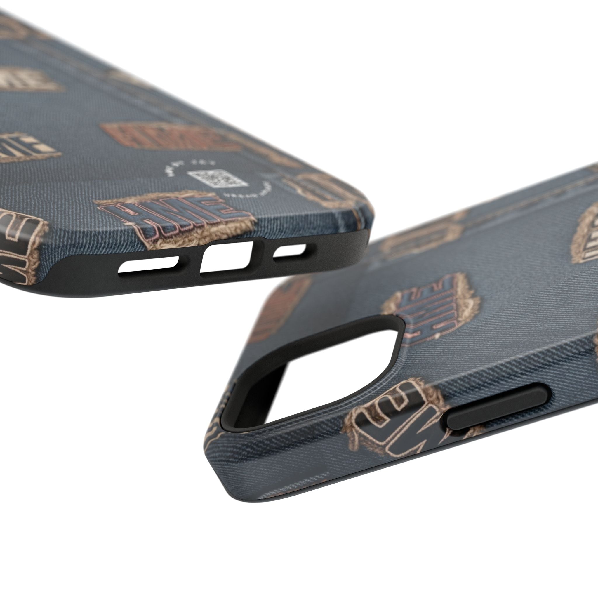 Phone Case Stressed Denim HME Patches Impact-Resistant