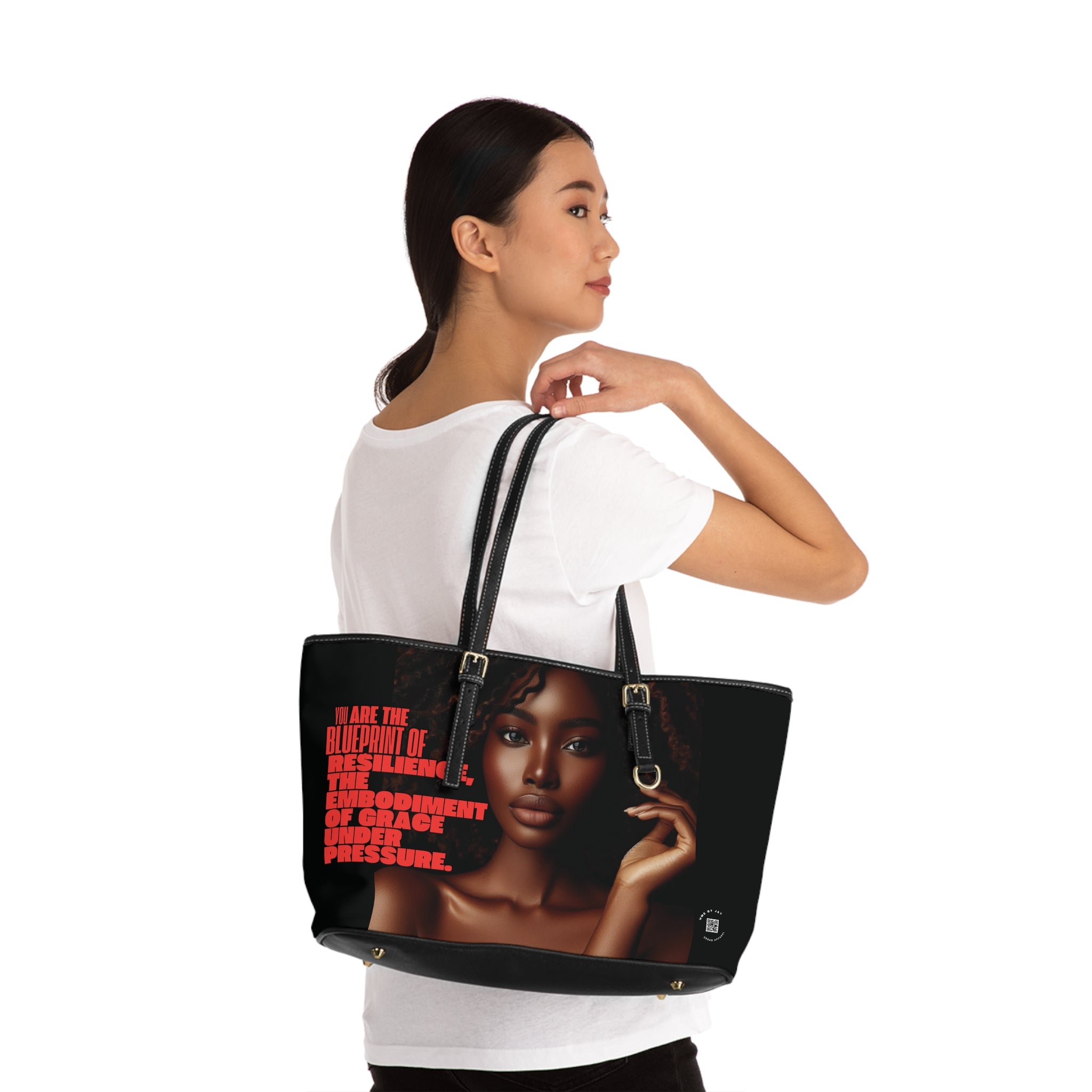 Shoulder Bag - Ahnye's Melanin Collection The Blueprint words of affirmation (Black)