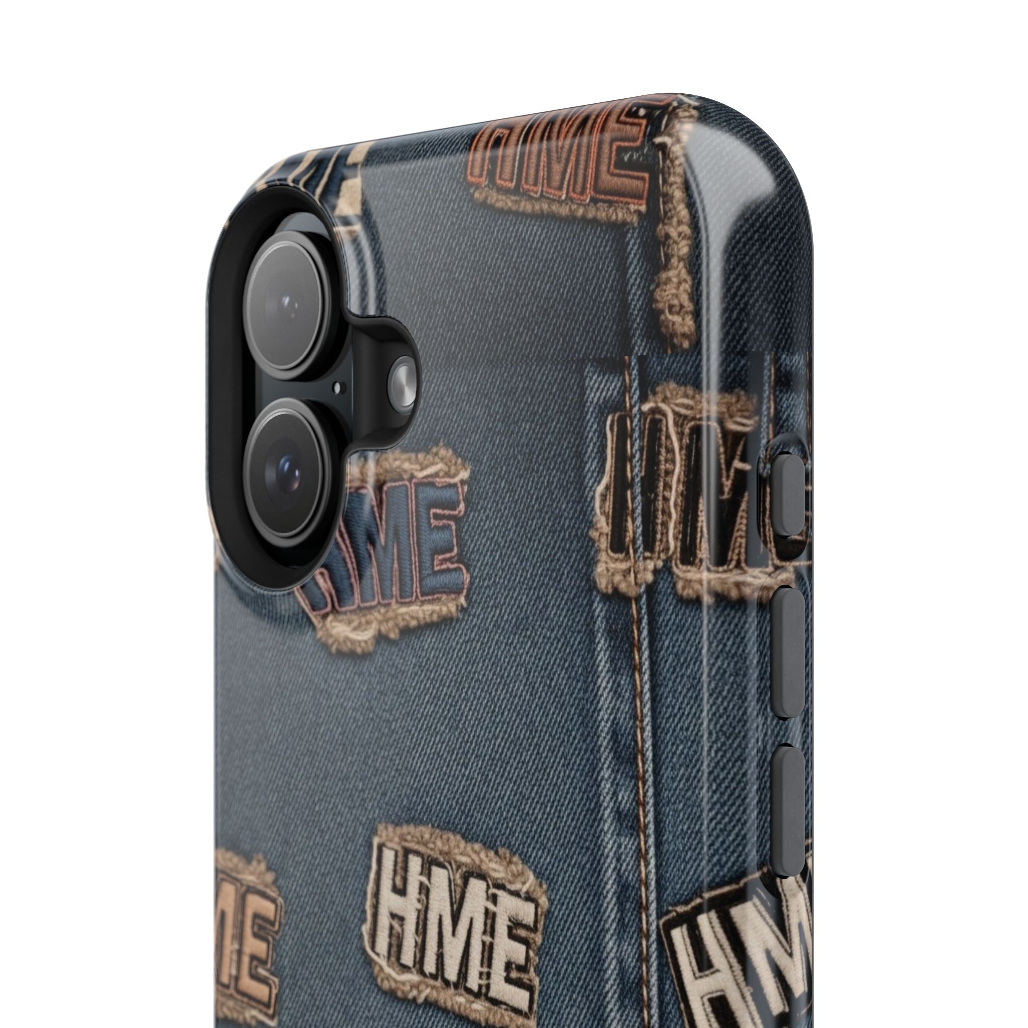 Phone Case Stressed Denim HME Patches Impact-Resistant