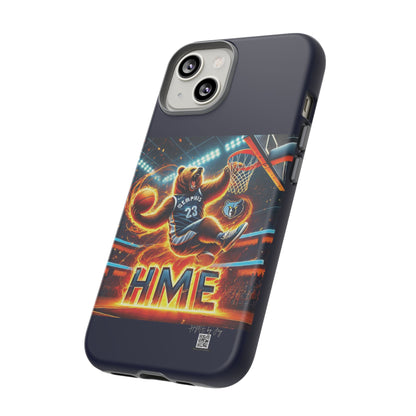 Phone Cases - Memphis Grizzlies Bear Dunkin on Fire Design