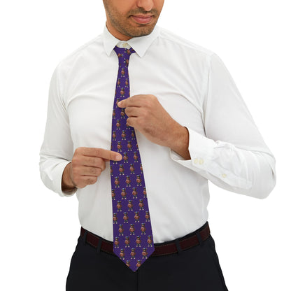 HME Bear Logo Collection Purple Collection Necktie