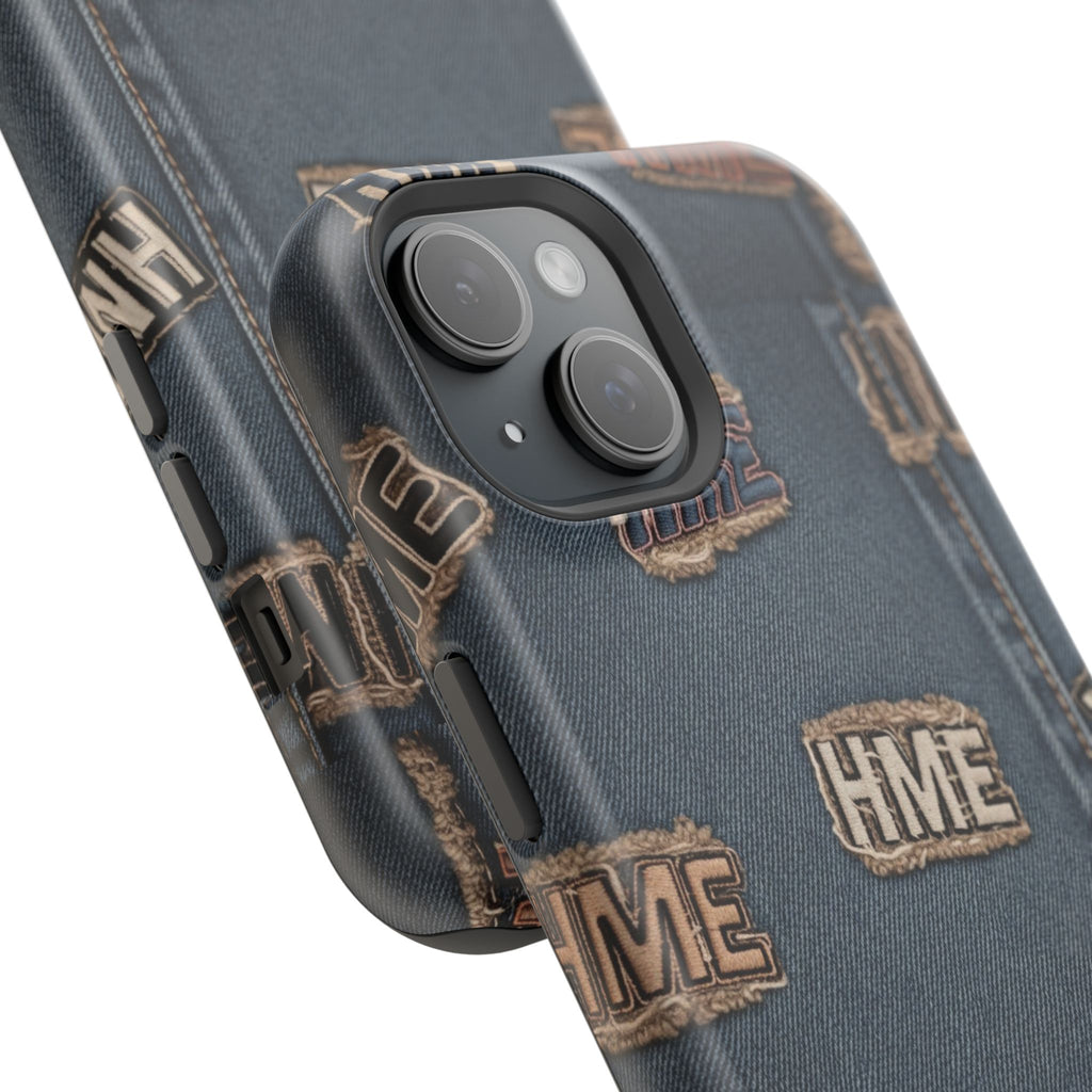 Phone Case Stressed Denim HME Patches Impact-Resistant
