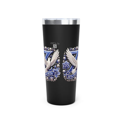 Tumbler - Ahnye's Melanin Collection Devine 9 Zeta Phi Beta Sorority 22oz