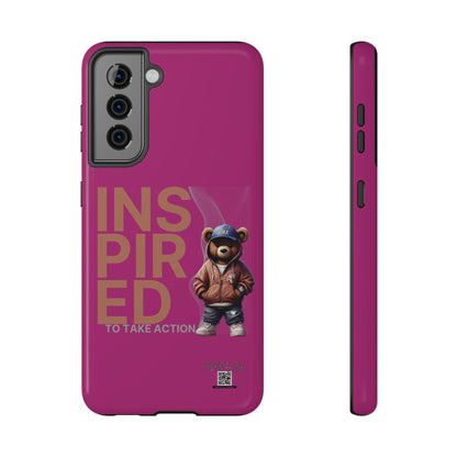 Phone Cases - HME Logo Bear, Inspired to take action Pink