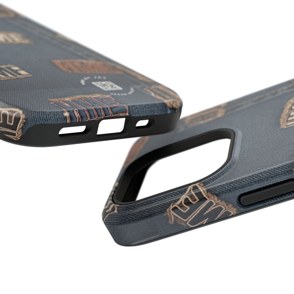 Phone Case Stressed Denim HME Patches Impact-Resistant