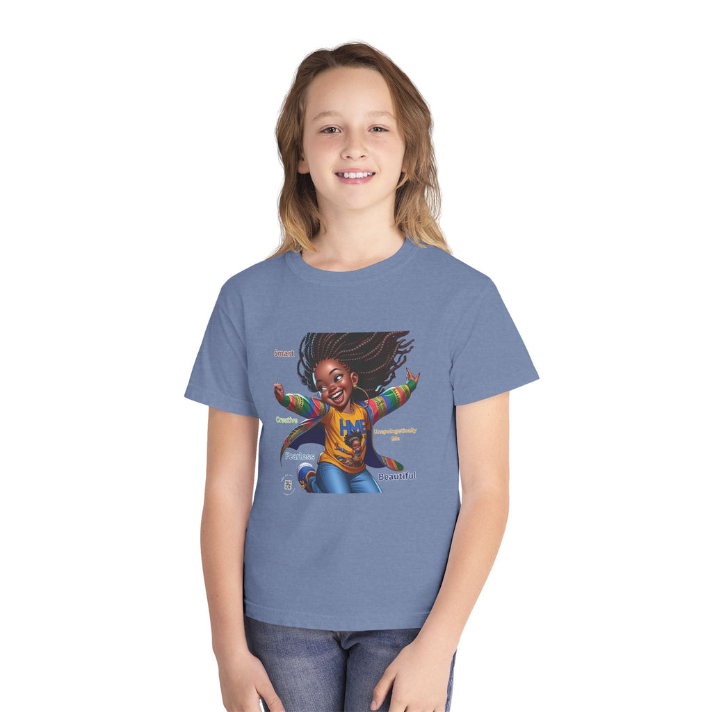 Empowerment Youth Tee (Ahnye's Melanin Collection) - Smart, Creative, Fearless, Beautiful, Gift for Kids, Inspirational Apparel, Back to School, Birthday, [...]
