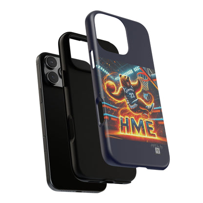 Phone Cases - Memphis Grizzlies Bear Dunkin on Fire Design