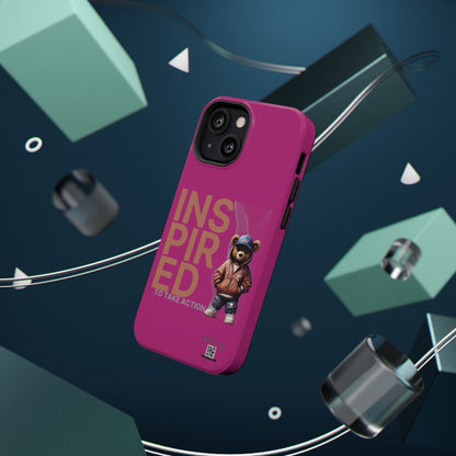 Phone Cases - HME Logo Bear, Inspired to take action Pink