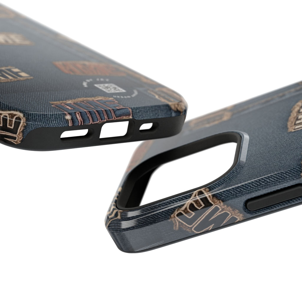 Phone Case Stressed Denim HME Patches Impact-Resistant