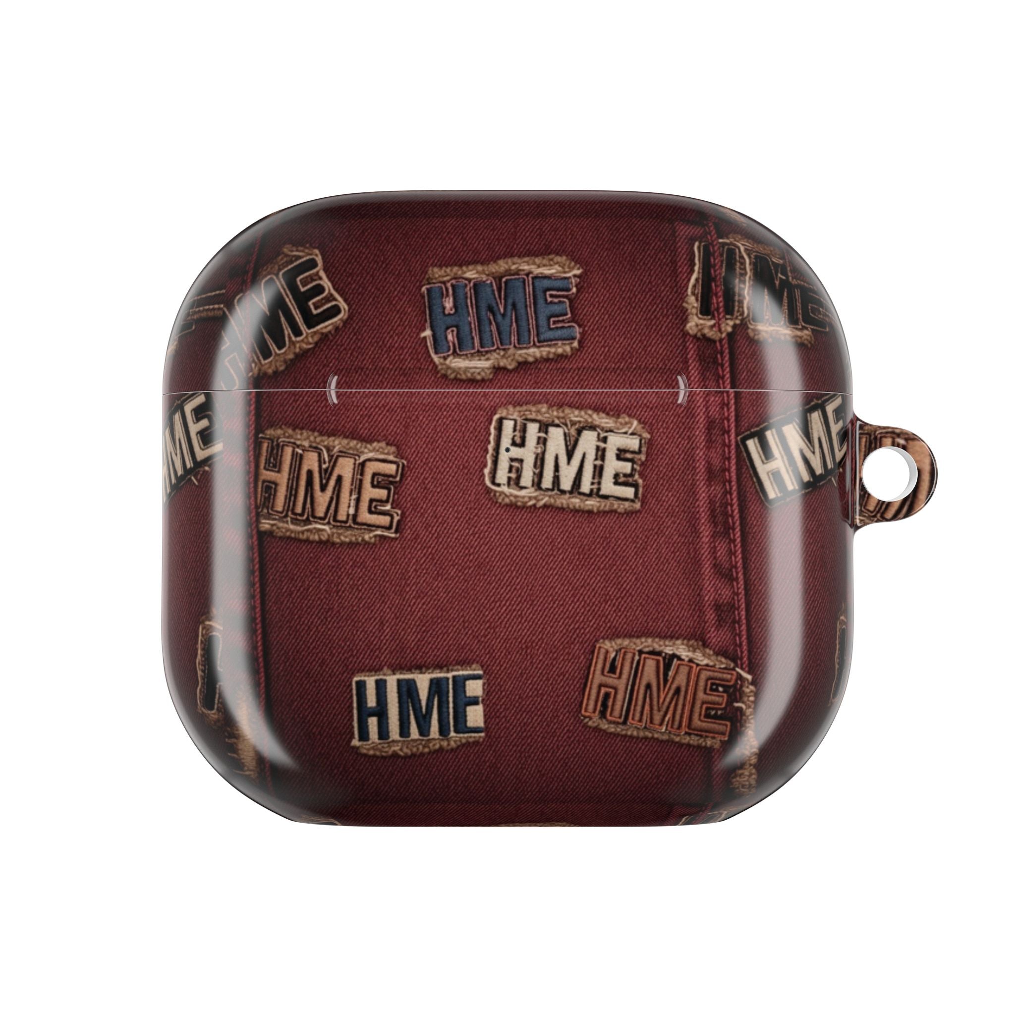AirPod Case -HME  Stressed Denim with Patches design