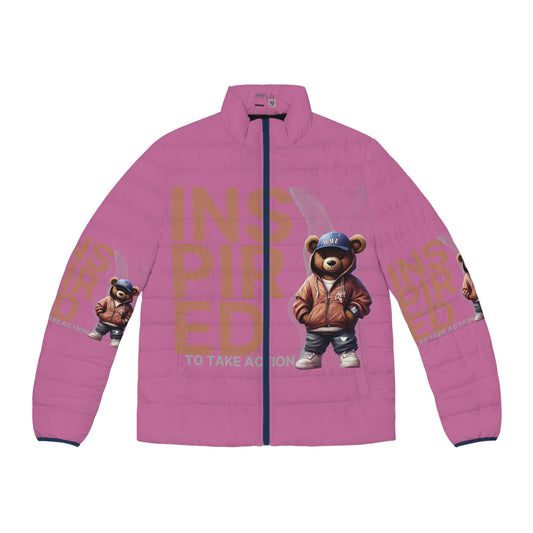 Puffer Jacket - HME Bear Logo, Take Action and Stay Inspired