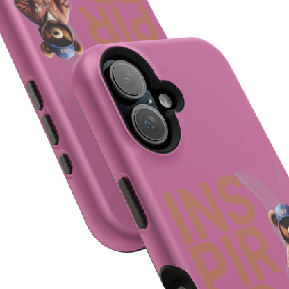 Phone Cases - HME Logo Bear, Inspired to take action light pink