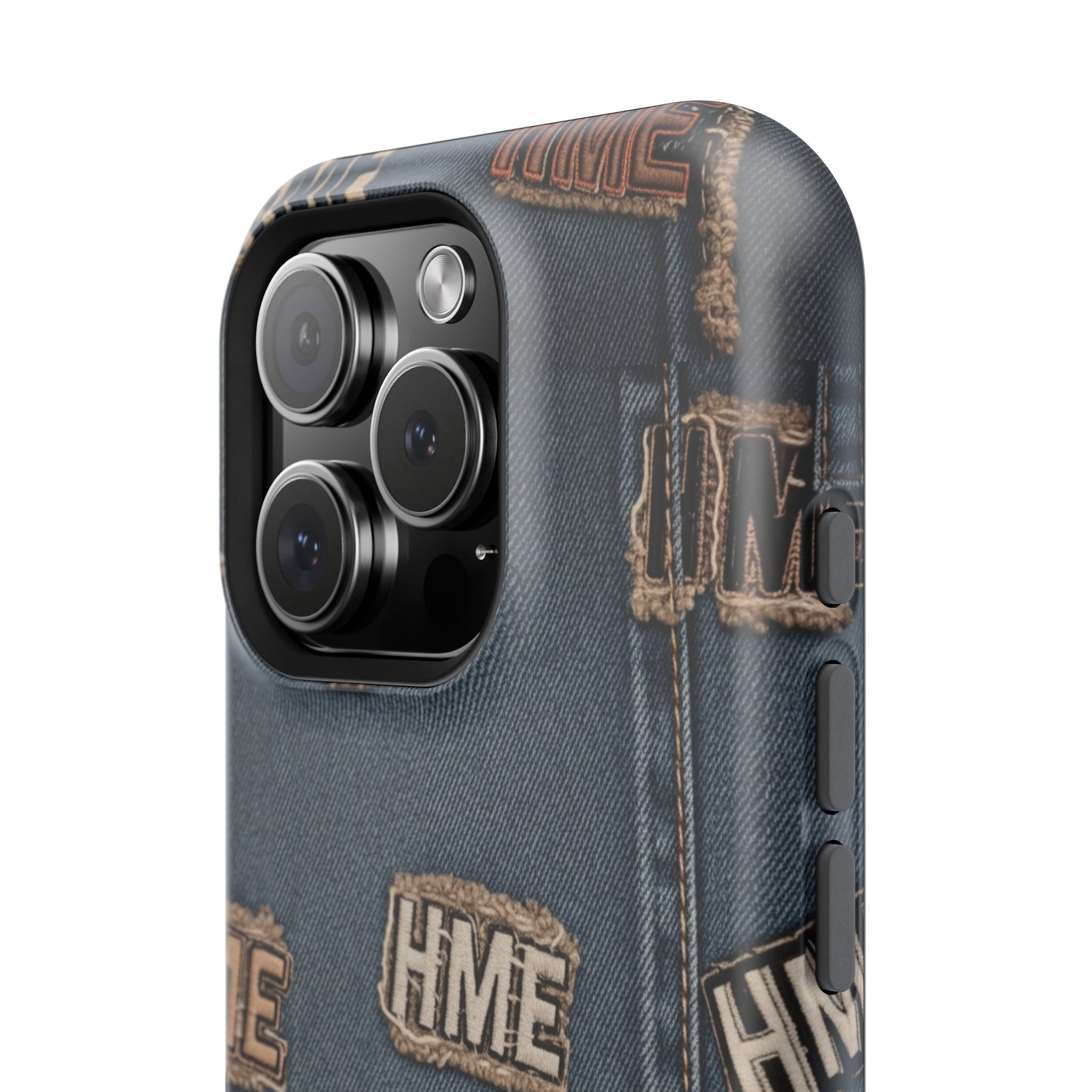 Phone Case Stressed Denim HME Patches Impact-Resistant