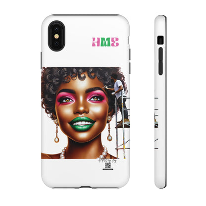 Phone Case - Ahnye's Melanin Collection Devine 9, AKA creation of beauty (White)