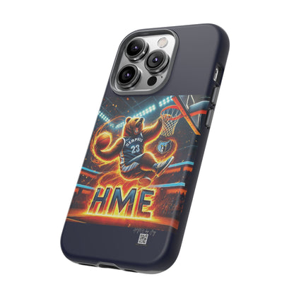 Phone Cases - Memphis Grizzlies Bear Dunkin on Fire Design