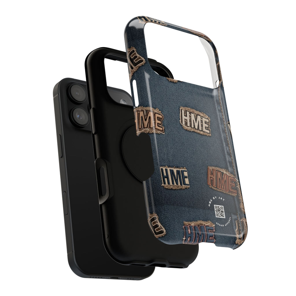 Phone Case Stressed Denim HME Patches Impact-Resistant