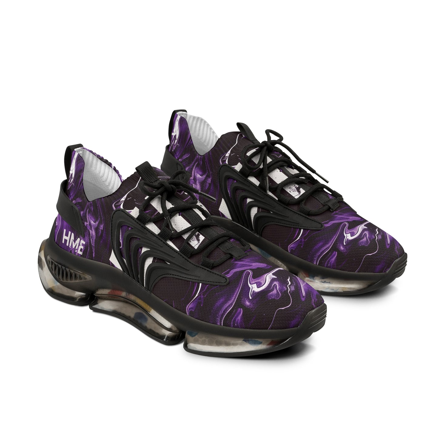 HME FlexComfort Purple Galaxy Men's Mesh Sneakers