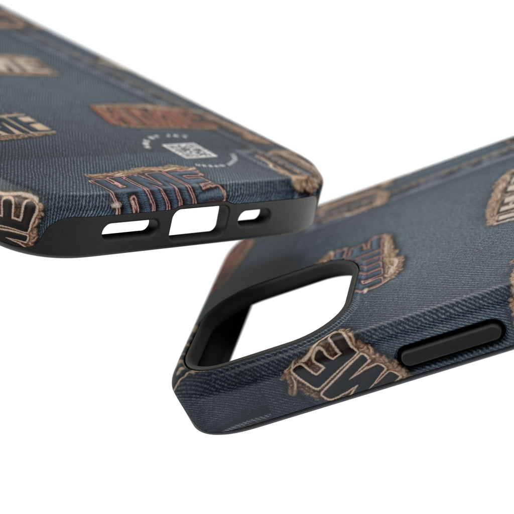 Phone Case Stressed Denim HME Patches Impact-Resistant