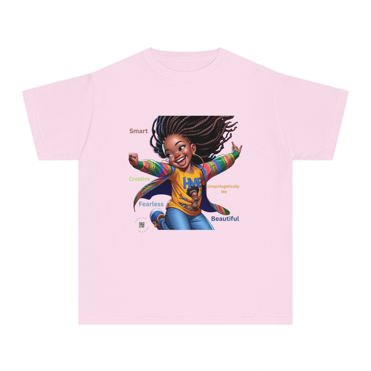 Empowerment Youth Tee (Ahnye's Melanin Collection) - Smart, Creative, Fearless, Beautiful, Gift for Kids, Inspirational Apparel, Back to School, Birthday, [...]
