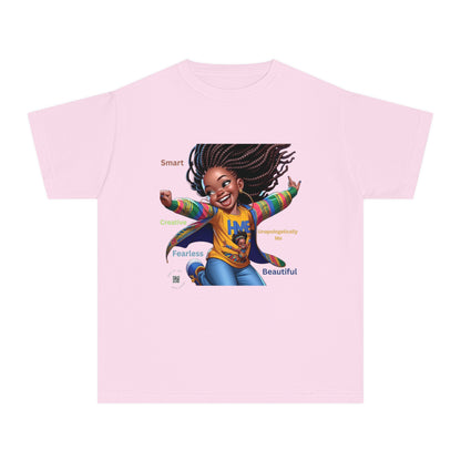 Empowerment Youth Tee (Ahnye's Melanin Collection) - Smart, Creative, Fearless, Beautiful, Gift for Kids, Inspirational Apparel, Back to School, Birthday, [...]