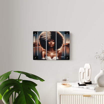 Acrylic Wall Art Panels - Ahnye’s Melanin Collection, Afrocentric Woman in Washington DC