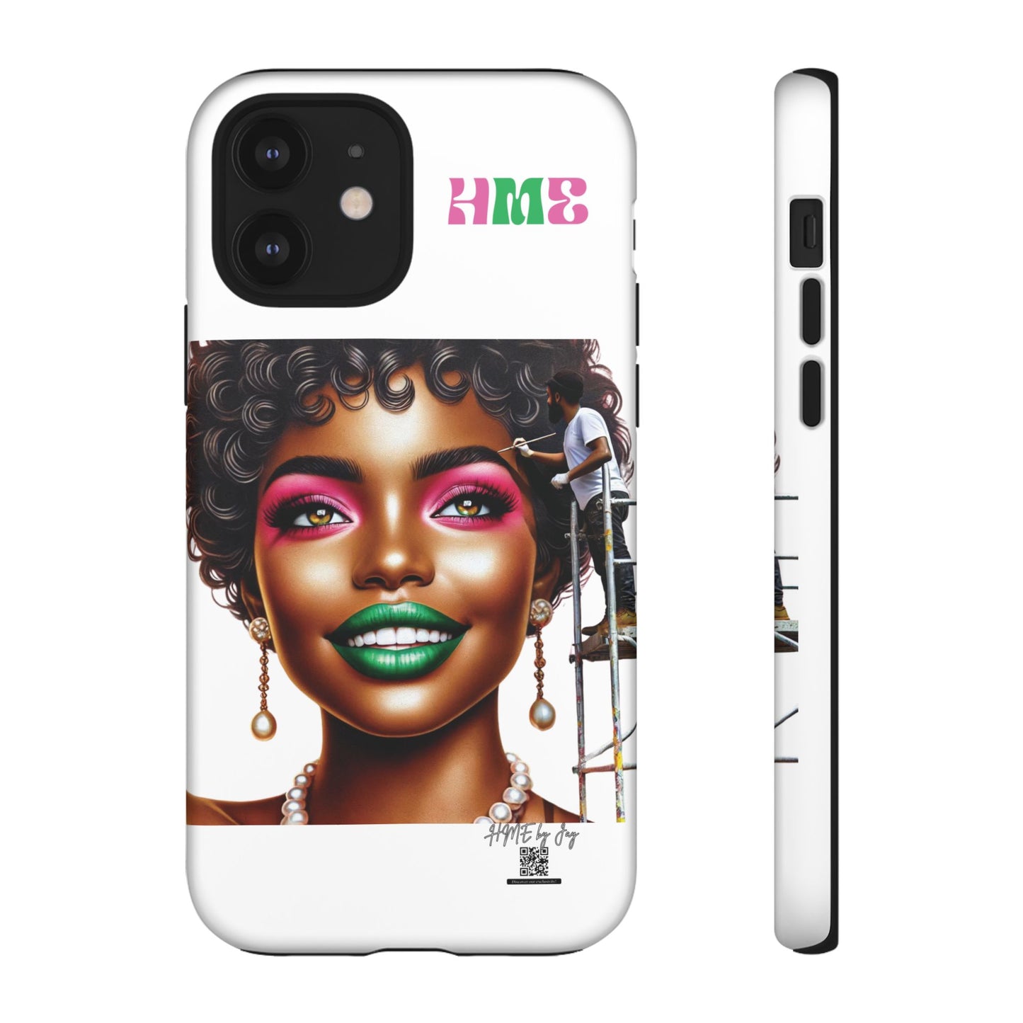 Phone Case - Ahnye's Melanin Collection Devine 9, AKA creation of beauty (White)