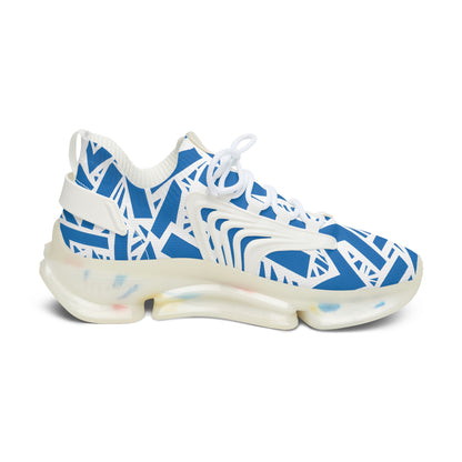 HME FlexComfort Blue & White Women's Mesh Sneakers