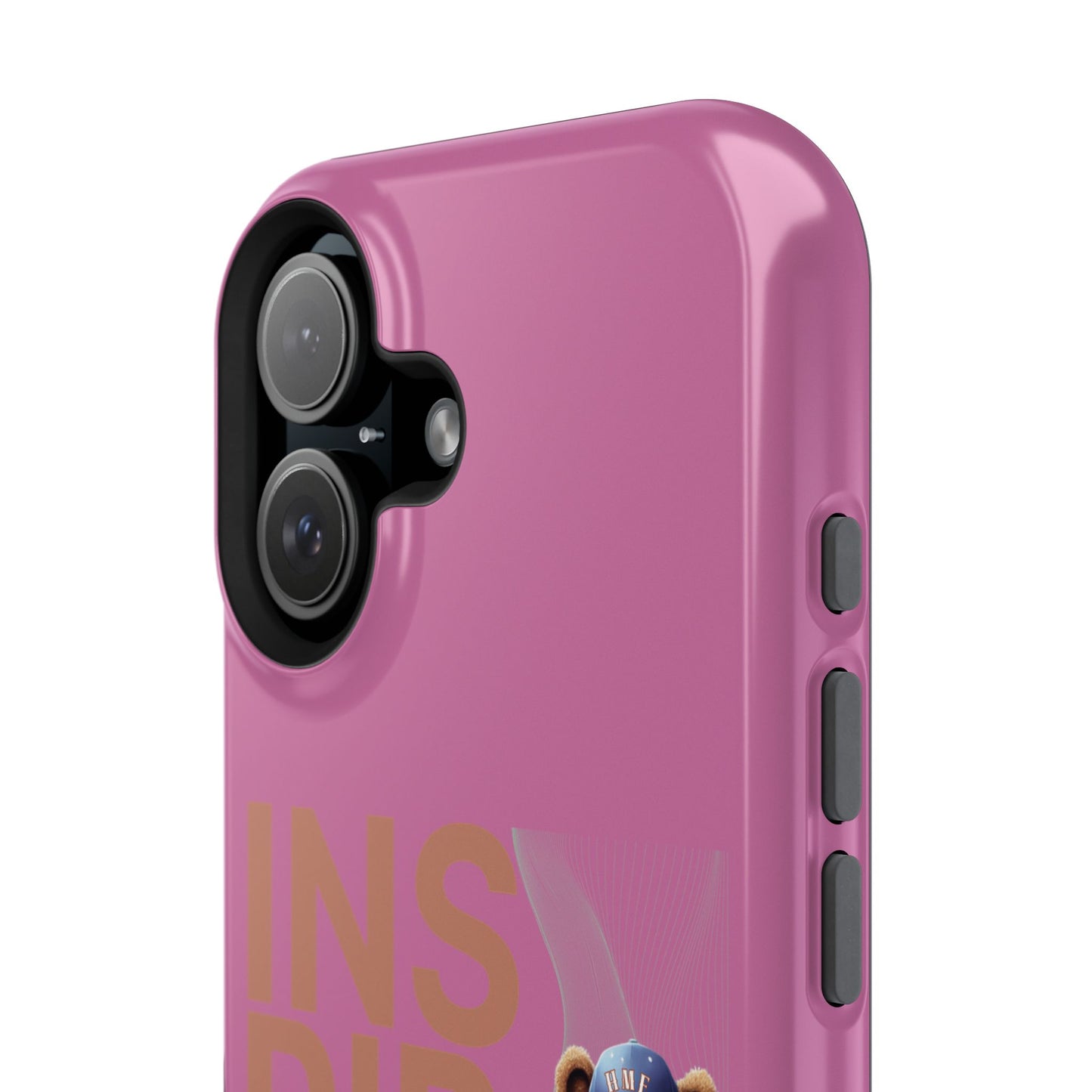 Phone Cases - HME Logo Bear, Inspired to take action light pink
