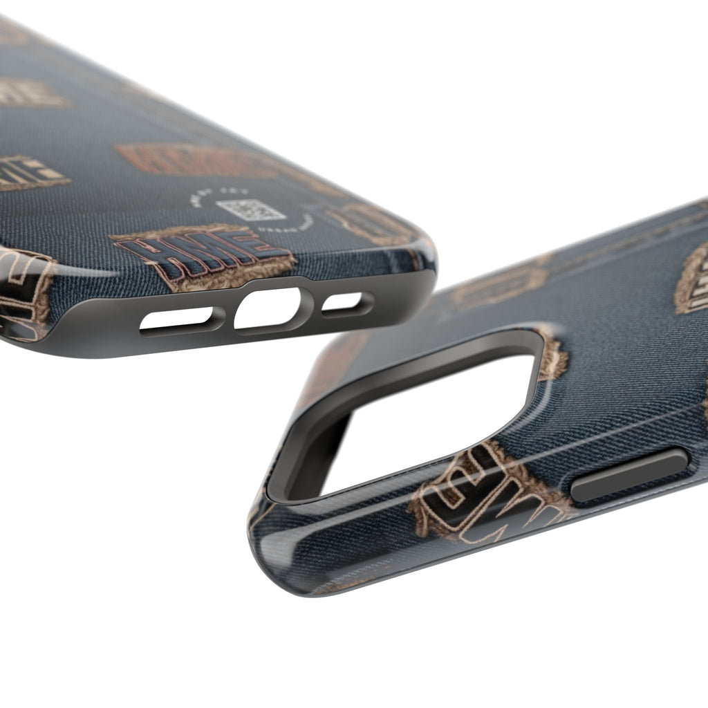 Phone Case Stressed Denim HME Patches Impact-Resistant