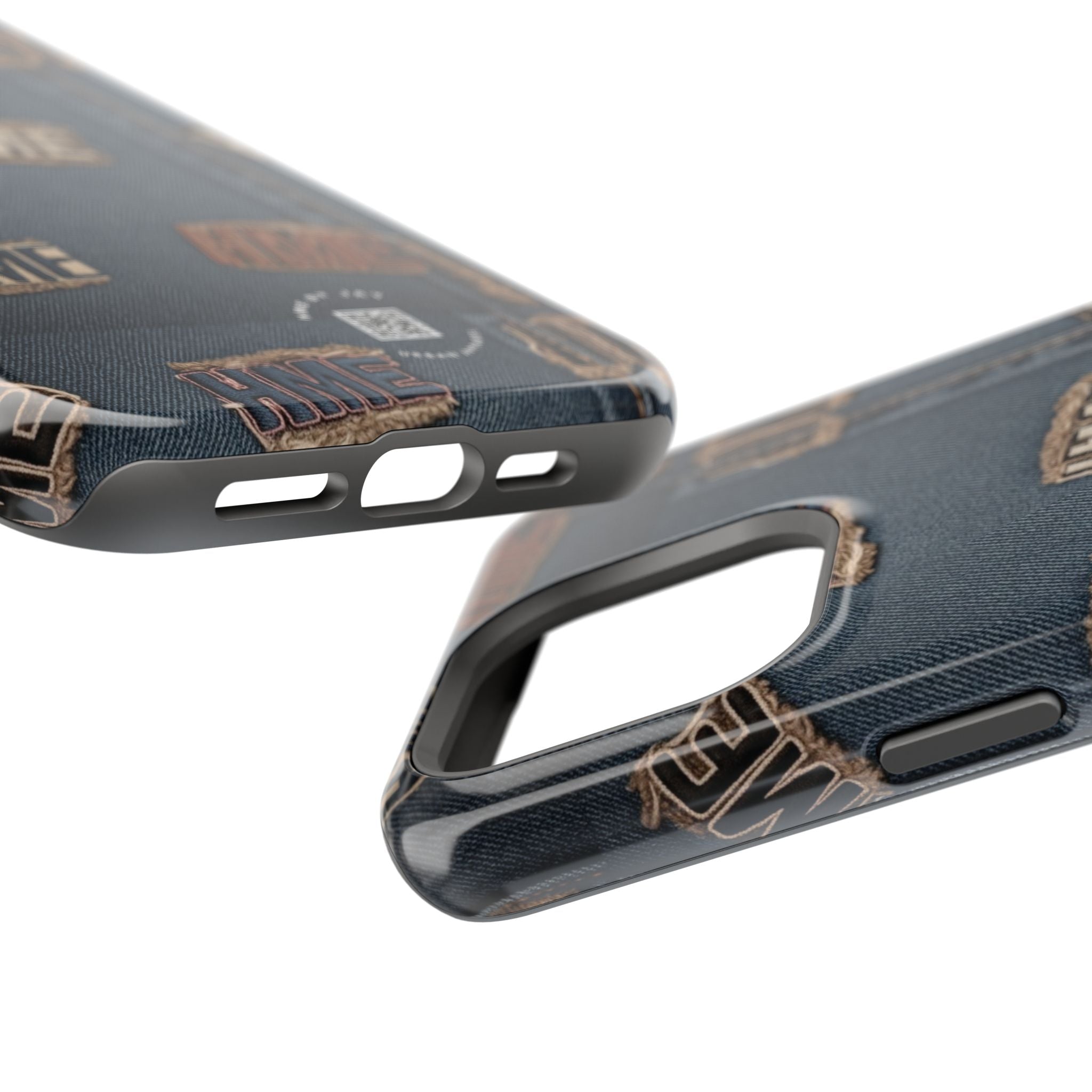 Phone Case Stressed Denim HME Patches Impact-Resistant