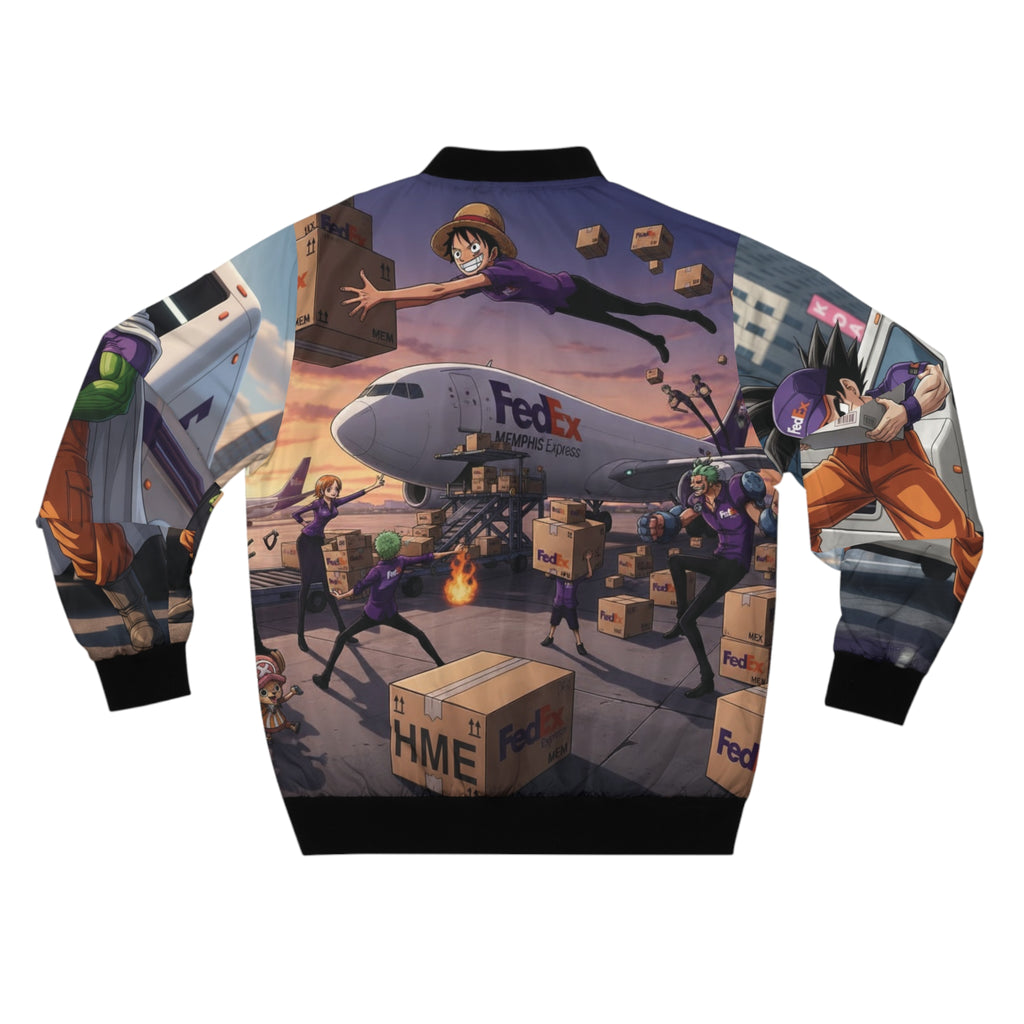 Anime Mashup Men's Bomber Jacket - FedEx Express Design for MEM HUB Fans