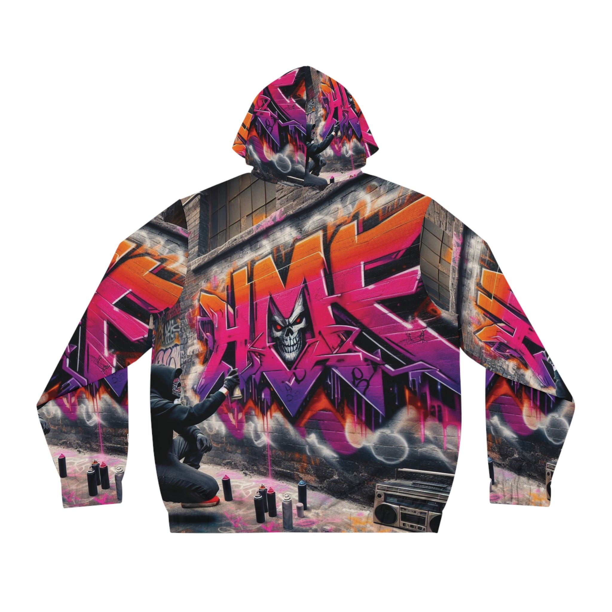 Full-Zip Hoodie - HME Old School Graffiti Tag Design