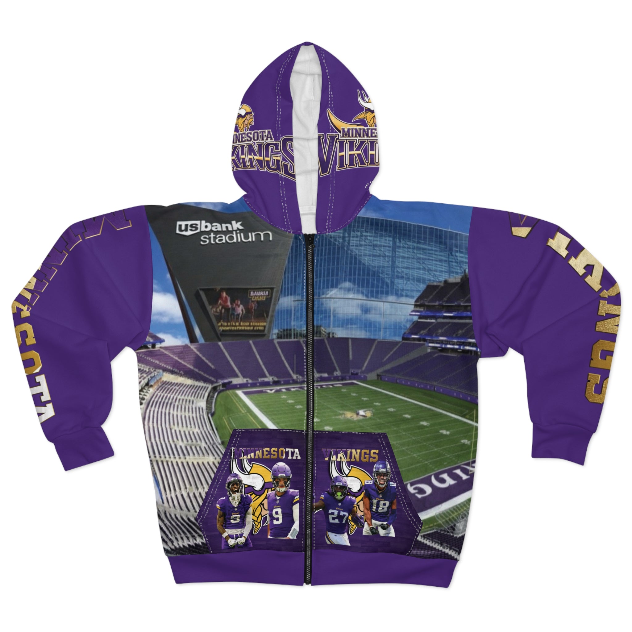 Minnesota Vikings Zip Hoodie with Hall of Famers