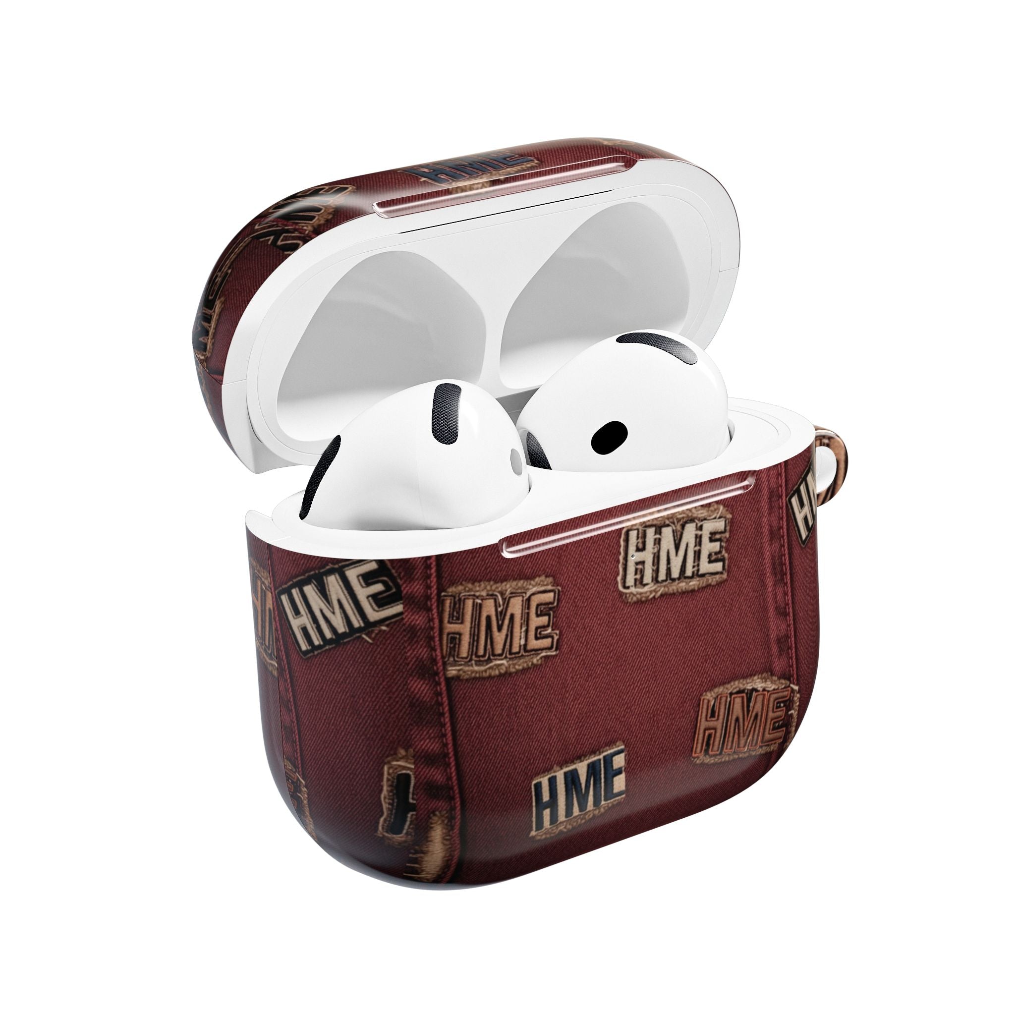 AirPod Case -HME  Stressed Denim with Patches design